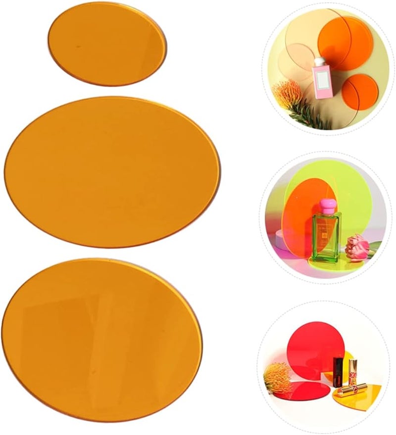 Orange Acrylic Photo Prop Display Boards For Makeup Jewelry Photography Cosmetic Backdrop - Image 2